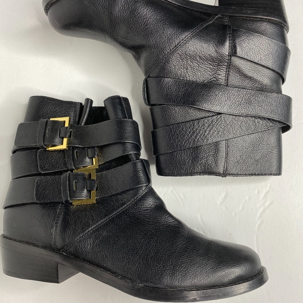 Ted Baker NOKIT Triple Buckle Leather Ankle Boots - Size 37 / 7 NEW - Picture 4 of 8